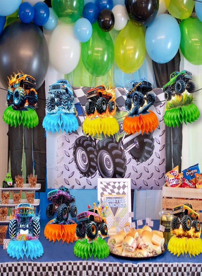 BQC 9 Pcs Monster Truck Table Decorations Monster Truck Birthday Decorations Monster Truck Centerpieces Monster Truck Party Supplies - Image 4